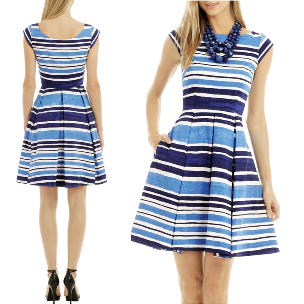 Striped Kate Spade Fit And Flare Dress